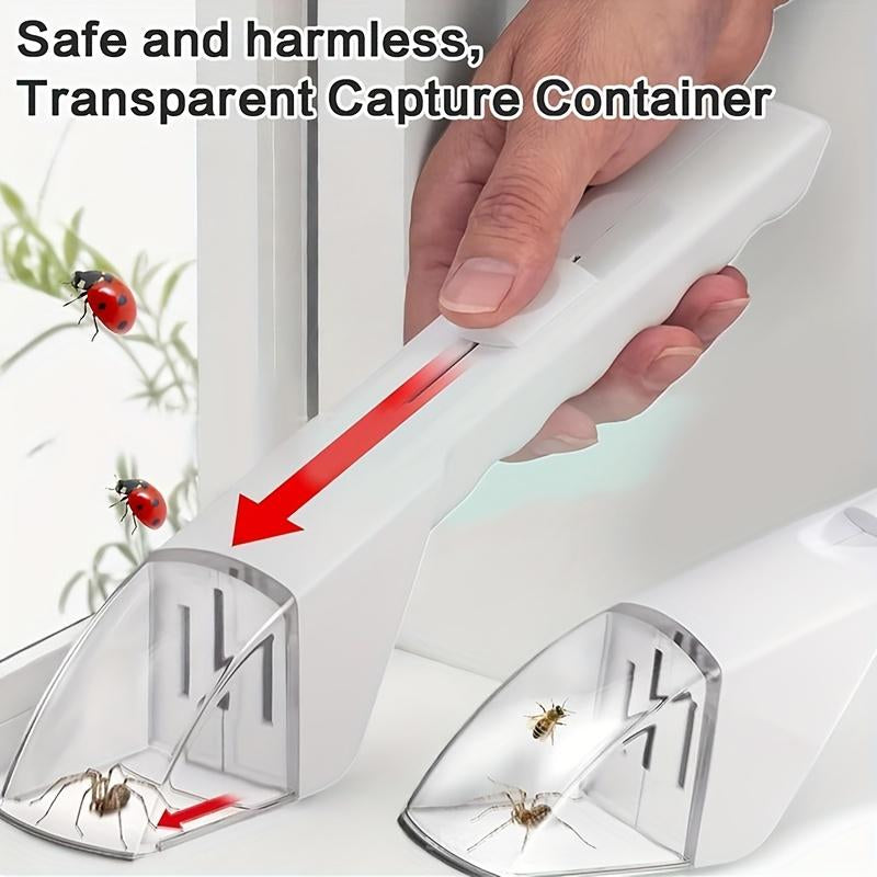 1-Pack Handheld Insect Trap Releaser, Portable Insect Catcher, Quick Release, Pest Control Tool for Home and Garden, No Batteries Required